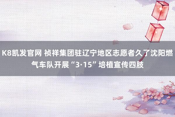 K8凯发官网 祯祥集团驻辽宁地区志愿者久了沈阳燃气车队开展“3·15”培植宣传四肢