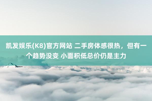 凯发娱乐(K8)官方网站 二手房体感很热，但有一个趋势没变 小面积低总价仍是主力