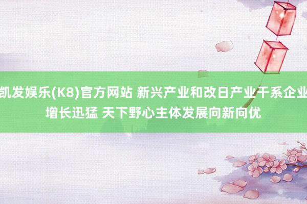 凯发娱乐(K8)官方网站 新兴产业和改日产业干系企业增长迅猛 天下野心主体发展向新向优