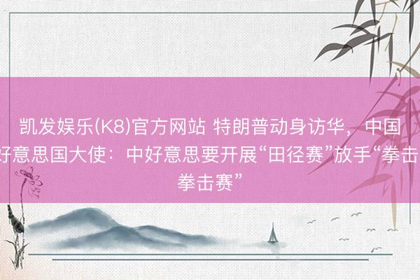 凯发娱乐(K8)官方网站 特朗普动身访华，中国驻好意思国大使：中好意思要开展“田径赛”放手“拳击赛”