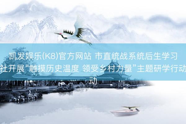 凯发娱乐(K8)官方网站 市直统战系统后生学习社开展“触摸历史温度 领受乡村力量”主题研学行动